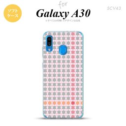 SCV43 Galaxy A30 SCV43 スマホケース ソフト カバー 花十時 ピンク 紫 nk-scv43-tp1353