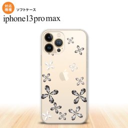 iPhone13ProMax iPhone13 Pro Max ケース ソフトケース 花柄 カット グレー iPhone13 プロ マックス 6.7インチ おしゃれ かわいい メンズ レディース キッズ デザインたくさん nk-i13pm-tp075