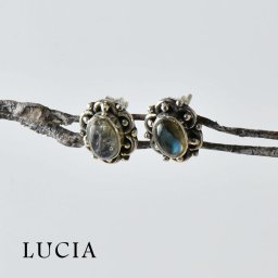 【LUCIA ルチア】ラブラドライト ピアス (2093)レディース アクセサリー キャッチ イヤリング 天然石 シルバー ジュエリー シンプル おしゃれ カジュアル きれいめ 大人可愛い 30代 40代 50代 クリスマス 母の日 ギフト プレゼント