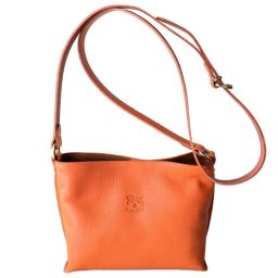 イルビゾンテ IL BISONTE バッグ ショルダーバッグ ポシェット ORANGE オレンジ A2306 P 166 レザー 本革  誕生日 結婚祝い 結婚式 彼氏 息子 夫 男性 彼女 妻 女性 ギフト バレンタイン 高級 ホワイトデー 父の日 母の日 即日発送