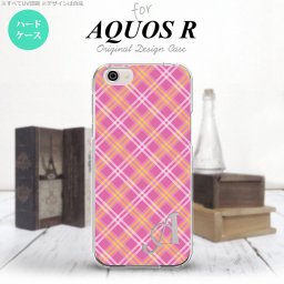 【SH03J】【スマホケース/スマホカバー】【アクオス R】SH03J スマホケース AQUOS R ケース アクオス R イニシャル チェックA ピンク nk-sh03j-433ini【メール便送料無料】