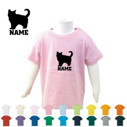 ブリティッシュ・ショートヘアー1  名入れTシャツ/ベビー服、キッズ服、お名前、子供服、キッズウェア、こども服、入園、入学、新学期、幼稚園、保育園、小学校、、夏服【ネコポス発送可】【cf_bst】猫　ネコ　ねこ　キャット　ペット
