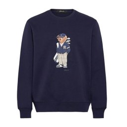 RLX RALPH LAUREN アールエルエックス ラルフローレン スウェット トレーナー 長袖 ゴルフ ポロベア 785A82984 002 メンズ ネイビー