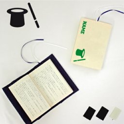 マジシャン  名入れキャンバスブックカバー/文庫本用 A6判 部活 お名前  習い事 卒団記念品 卒部 卒団 卒業 記念品 ノベルティグッズ 新学期 マジック　手品　トリック　