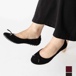 トッズ TOD'S XXW0HI0346Z HR0 バレエ レディース シューズ バレエシューズ レザー ストレッチギャザー パンプス リボン ラウンドトゥ 靴 ブラック / ダークブラウン 23.0～24.5cm