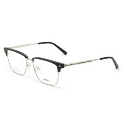 バリー BALLY フレーム メガネ 眼鏡 フレームのみ ノーズパッド BY5051-D/V 004 54 アイウェア EYEWEAR ブロー型 スクエア型 オプティカルフレーム メンズ レディース ユニセックス ブラック+シルバー