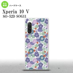 Xperia10V Xperia10V スマホケース 背面ケース ハードケース 花柄 春 紫 2023年 7月発売 nk-xp105-1706