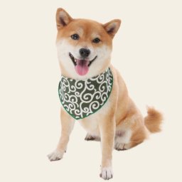 犬服 唐草模様バンダナ Sサイズ ( 小型犬用 ) 和柄 からくさ 犬の服