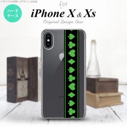【iPhoneX】【スマホケース/スマホカバー】【アイフォンX】iPhoneX スマホケース カバー アイフォンX トランプ(帯) 黒×緑 nk-ipx-526【メール便送料無料】