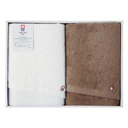 実りの秋の贈り物 甘撚りバスタオル2P 今治 ブラウン 60×120cm 0.8kg 綿100%