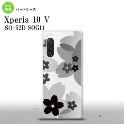 Xperia10V Xperia10V スマホケース 背面ケース ハードケース 花柄 サクラ B 黒 2023年 7月発売 nk-xp105-055