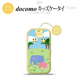 SH-03M キッズケータイSH-03M スマホケース ソフトケース ゾウ メンズ レディース nk-sh03m-tp691