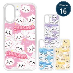 ちいかわ iPhone16 ケース クリア ハチワレ うさぎ モモンガ キャラクター グッズ スマホ カバー カメラフレーム インナーシート付仕様 iPhone 2024 6.1inch ２眼 アイホン アイフォン CameraFrame CK-85