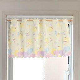 カフェカーテン のれん 和風 暖簾 約100×45cm ロング 間仕切り カーテン 可愛い おしゃれ 目隠し 長め 本棚 キッチン リビング 出入り口 台所 ポムポムプリン サンリオ キャラクター