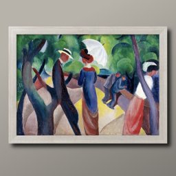 アウグスト マッケ A3 サイズ ポスター アート おしゃれ 絵画 インテリア 北欧 イラスト マット紙 艶消し アートパネル 額 フレーム デザイン 壁掛け ギフト 新築祝い ディスプレイ 引越し祝い　新生活　空間デザイン 