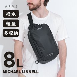 撥水加工 ワンショルダーバッグ 斜めがけ MICHAEL LINNELL マイケルリンネル ショルダー メンズ レディース シンプル ロゴ カジュアル おしゃれ 防水 黒 ブラック 女 男 中学生 高校生 大学生 多収納 遠足 キャンプ フェス アウトドア 普段使い