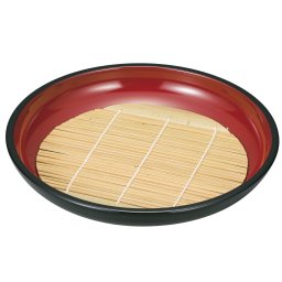 【送料無料】 山中漆器 8.5多様鉢 黒内朱（竹ス付）なごみや本舗（蕎麦 そば うどん そうめん 業務用 高級 工芸品 お歳暮 夏 プレゼント お土産 御礼 お祝 記念 誕生日 創贈 お中元）なごみや本舗