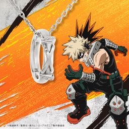 僕のヒーローアカデミア グッズ ネックレス リングネックレス 爆豪勝己 シルバー ユニセックス  男女兼用 メンズ レディース ヒロアカ アクセサリー ジュエリー ペンダント 人気 ブランド U-TREASURE ユートレジャー