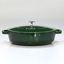 ストウブ ブレイザー ソテーパン 鋳物 ホーロー 鍋 なべ 調理器具 バジルグリーン 28cm 3.7L 12612885 洋食器 【スペシャルラッピング1100円(別売り)】 送別会 誕生日 お中元 結婚祝い 結婚式 高級 父の日 母の日 ホワイトデー