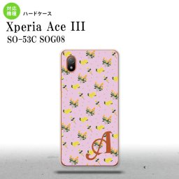 SO-53C SOG08 ワイモバイル Xperia Ace III スマホケース 背面ケース ハードケース 花柄 バラ ドット 小 ピンク +アルファベット 2022年 6月発売 nk-so53c-252i