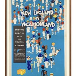 ニューイングランド バケーションランド 旅行ポスター A3 サイズ ポスター アート おしゃれ 絵画 インテリア 北欧 イラスト マット紙 艶消し アートパネル 額 フレーム デザイン 壁掛け ギフト 新築祝い ディスプレイ 引越し祝い　新生活　空間デザイン 