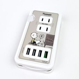 スヌーピー AC&USBタップ チャーリーブラウン スマホ PEANUTS  日本製