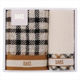 DAKS ダブルハウスチェック フェイスタオル&タオルハンカチ  55-3089200  内祝 内祝い お祝 御祝 記念品 出産内祝い プレゼント 快気祝い 粗供養 引出物