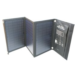 実りの秋の贈り物 折り畳みソーラーパネル Solpa 82×29×2.5cm（折り畳み時:19.5×29×3.5cm） 0.9kg 単結晶シリコン