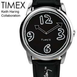 TIMEX タイメックス キース・へリング コラボレーションモデル 腕時計 メンズ レディース イージーリーダー ブラック クオーツ ウォッチ 限定 TW2W25400