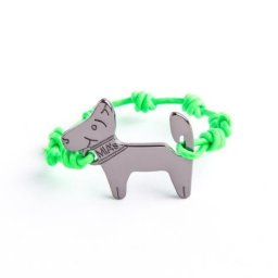 ミアズ MIA's DOG! グリーンブラック 動物 モチーフ ブレスレット 絆 イタリア製 アクセサリー レディース メンズ ペアアクセ
