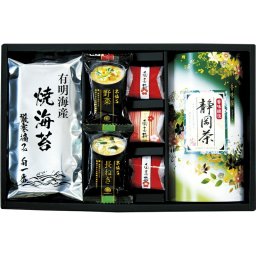 【ギフト対応無料】静岡茶・有明海苔・南高梅・味噌汁詰合せ(包装済) (TNUM-DO) ※送料無料(北海道・沖縄は除く)