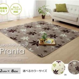 ラグ カーペット 3畳 洗える 抗菌 防臭 無地 『WSプランタ』 約200×250cm （ホットカーペット対応）