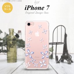 【iPhone7】【スマホケース/スマホカバー】【アイフォン７】iPhone7 スマホケース カバー アイフォン７ ソフトケース 花柄 紫 nk-iphone7-tp077【メール便送料無料】