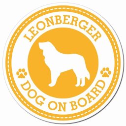 LEONBERGER レオンベルガー イエロー 肉球 カーサイン 車 マグネットステッカー 犬 マグネット 強力 直径13cm 丸型 おしゃれ かわいい ドラレコステッカー 安全対策 危険運転 煽り運転 アニマル 動物 犬種別 屋外 防水 屋内 肉球マーク