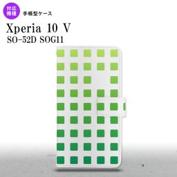 Xperia10V Xperia10V 手帳型スマホケース カバー スクエア ドット 緑 2023年 7月発売 nk-004s-xp105-dr1367