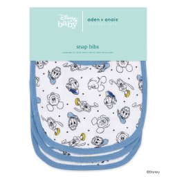 ビブ aden+anais ディズニーベビー ミッキー スターゲイザー スナップビブ 3枚セット コットン100% ダブルガーゼ3層 よだれかけ スタイ 洗える 大きめ かわいい 出産祝い 出産内祝い ベビーシャワー 男の子 女の子 ギフト プレゼント エイデンアンドアネイ