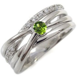 ペリドット 婚約指輪 18金 一粒 ペリドット リング