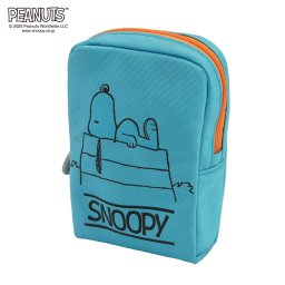 PEANUTS コスメポーチ　スヌーピー　ネオンカラー柄　ブルー ブランド キャラクター マルチポーチ コスメポーチ 化粧入れ トラベル バックインバック インナーバック お祝い 誕生日 プレゼント ギフト かわいい PNDW1631 ブルー