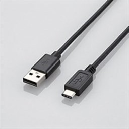 【推奨品】エレコム U2C-AC20BK USB2.0ケーブル(A-TypeC) ブラック 2.0m