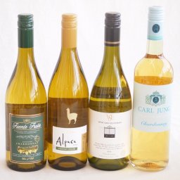 余韻に酔いしれるシャルドネ白ワイン4本セット(カールユング やや辛口Alc.0.5度未満%(ドイツ) アルパカ ネセミヨン辛口Alc.12.5%(チリ) ヴィーニャ サン エステバン クラシックAlc.13%(チリ) フエンテフルータ白辛口Alc.13%