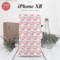 iPhoneXR iPhone XR 手帳型スマホケース カバー ハート 白  nk-004s-ipxr-dr175
