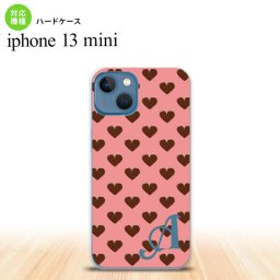 iPhone13mini iPhone13 mini ケース ハードケース ハート B ピンク +アルファベット  nk-i13m-173i