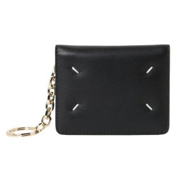 メゾン マルジェラ Maison Margiela カードケース S56UI0128 P4303 T8013 フォーステッチ キーリング付き 定期 ICカード入れ パスケース BLACK ブラック