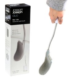 Joseph Joseph デュオ フレックス ライト アドバンスト トイレブラシ 型番:70562 スリムな収納ホルダー 長時間使用しても毛が変形しにくい
