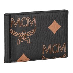 エムシーエム Mode Creation Munich(MCM) 財布 二つ折り財布 マネークリップ 折りたたみ財布 小銭入れなし MXCDATA01 BK001 レディース メンズ ユニセックス BLACK ブラック