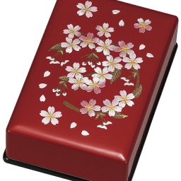 【送料無料】 山中漆器 さくら野　名刺入れ　赤（高級 工芸品 お歳暮 外国人 お土産 日本製 ギフト 海外発送可 プレゼント お土産 御礼 お祝 記念 誕生日  お中元）なごみや本舗