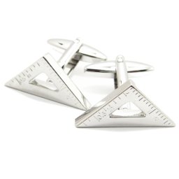 ミニだけど測れちゃうセンチとインチの三角定規 カフス カフスボタン カフリンクス cufflinks cuffs メンズ 男性 結婚式 ユニーク おもしろ 面白 面白い スーツアクセサリー専門店 父の日 ギフトにも ブライダル 披露宴 二次会 お呼ばれ パーティー おしゃれ カフスマニア