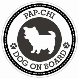 セーフティサイン ステッカー Dog on board PAP-CHI パピチワ ブラック 直径13cm あおり運転 対策 カーステッカー 煽り運転対策 自動車用 屋外 屋内 防水 かわいい おしゃれ 安全対策 カーサイン 肉球マーク