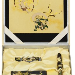 【送料無料】 山中漆器 ステーショナリーセット P　風神雷神 (B）なごみや本舗（高級 工芸品 お歳暮 外国人 お土産 日本製 ギフト 海外発送可 プレゼント お土産 御礼 お祝 記念 誕生日  お中元）なごみや本舗