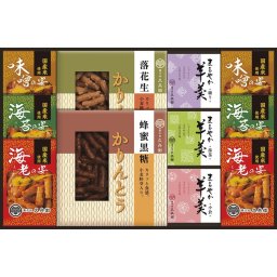 お中元 お返し 内祝い ギフト和菓子 かりんとう・あられ・羊かん詰合せKB-40  新築 お礼 引越し 志 仏事 送料無料
